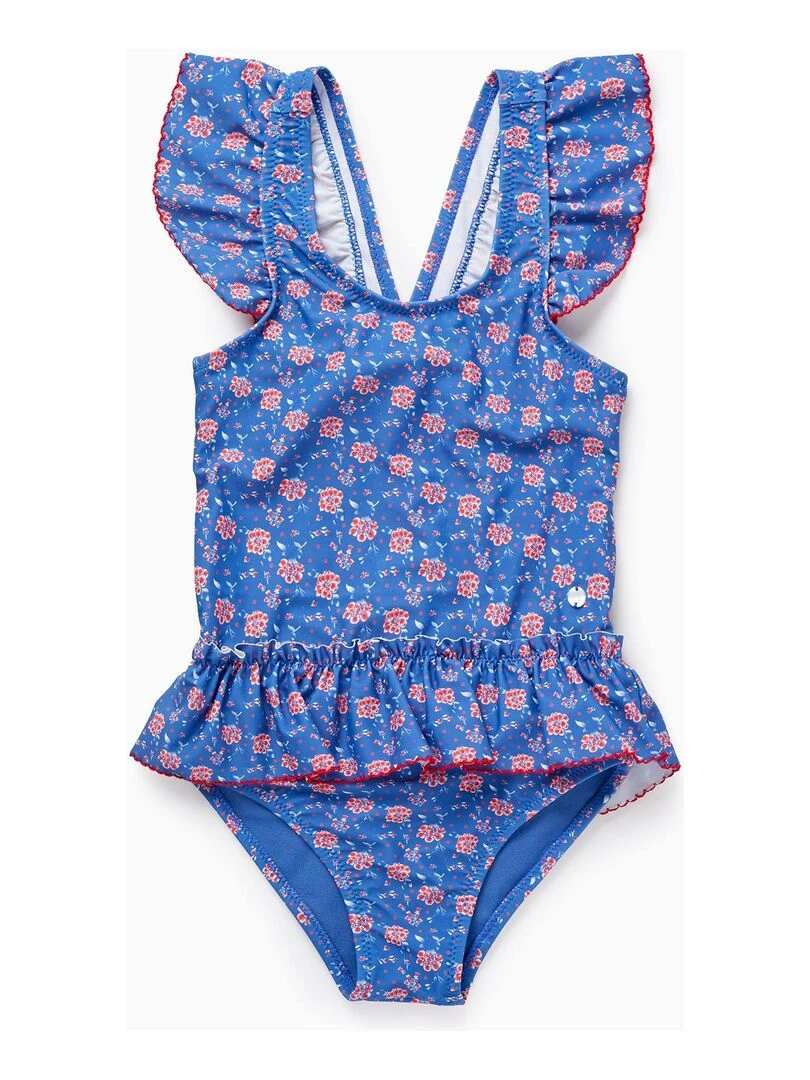 Maillot de Bain Floral UPF80 pour Fille PICASSO Bleu