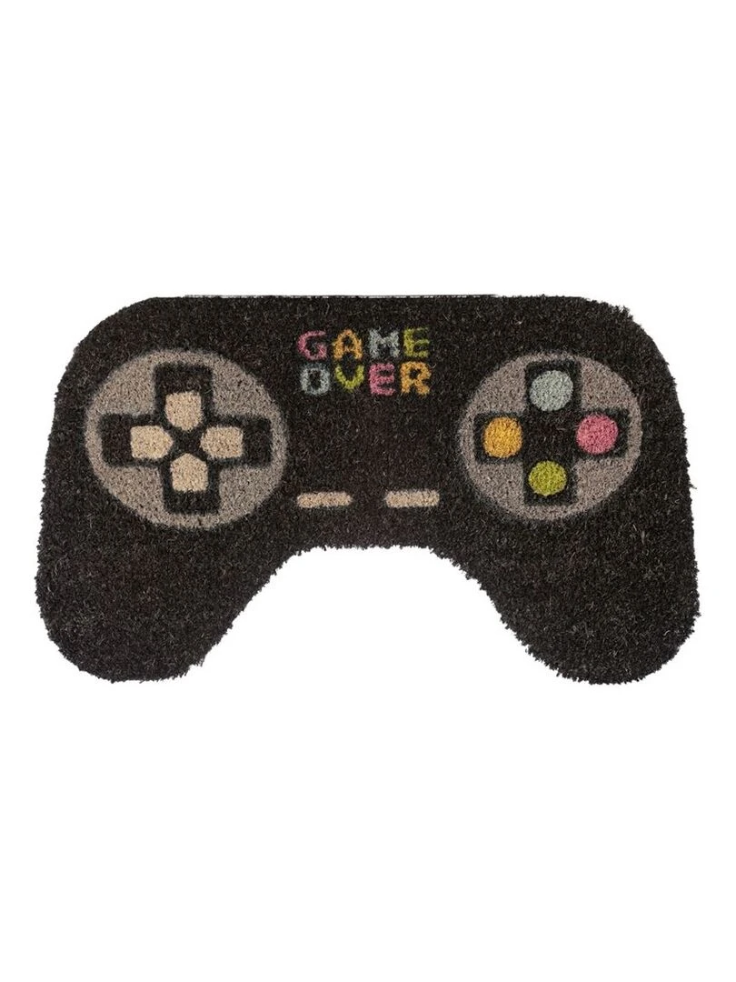 Paillasson coco Manette de jeux Game over Noir