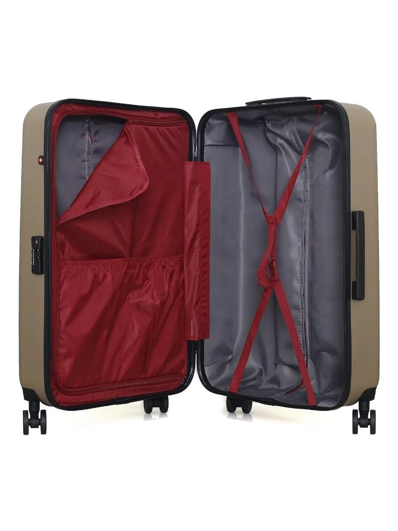 SWISS KOPPER   VALISE GRAND FORMAT ABS WIL 4 ROUES 75 CM   Beige