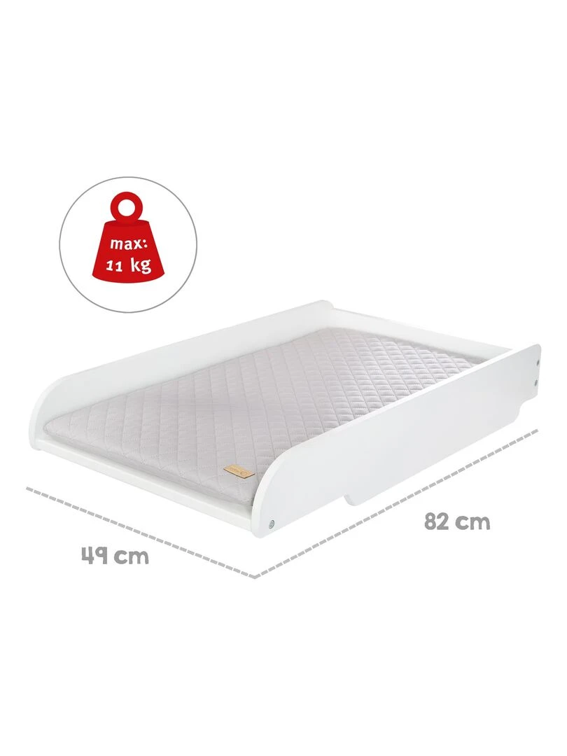 ROBA Plan À Langer + Matelas "roba Style"   À Poser Sur Les Lits Bébé   Blanc