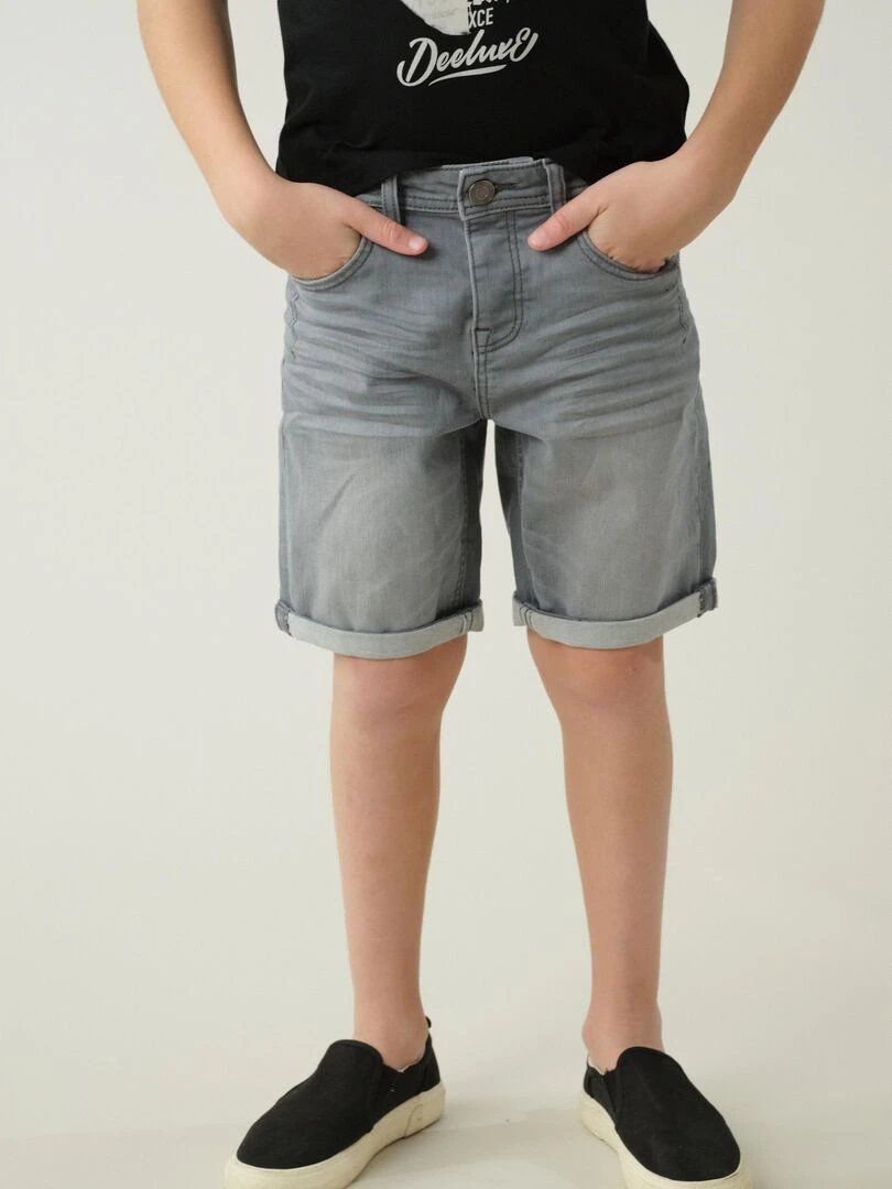 Bermuda en denim pour garçon 'Deeluxe' Gris