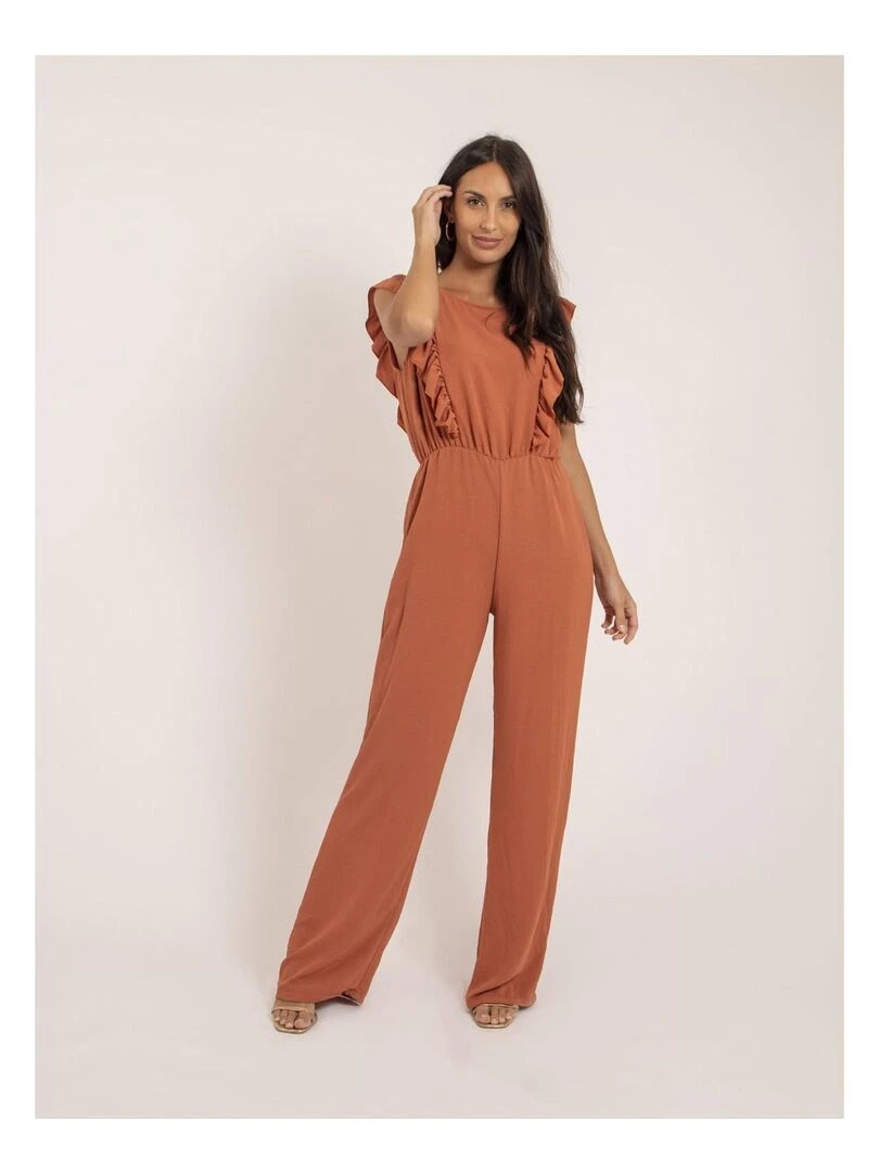 Combi pantalon fluide ELVIRA   Rouge brique