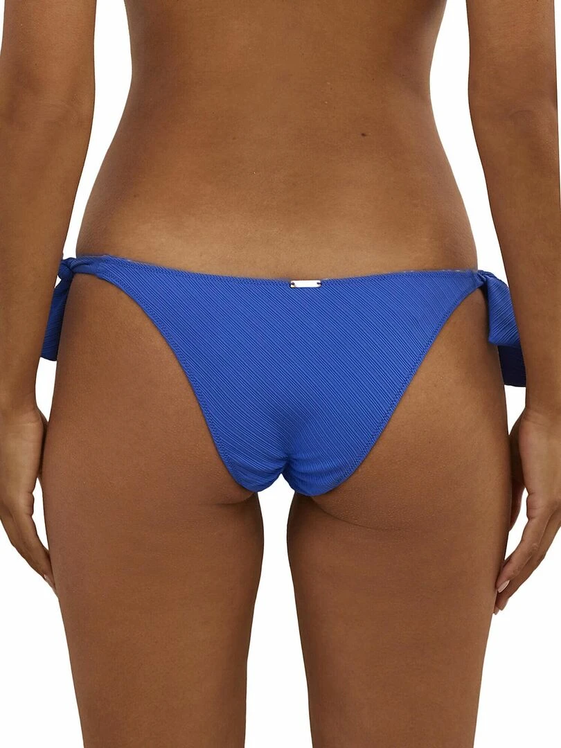 Bas maillot de bain brésilien taille basse à nouettes Daiquiri Bleu