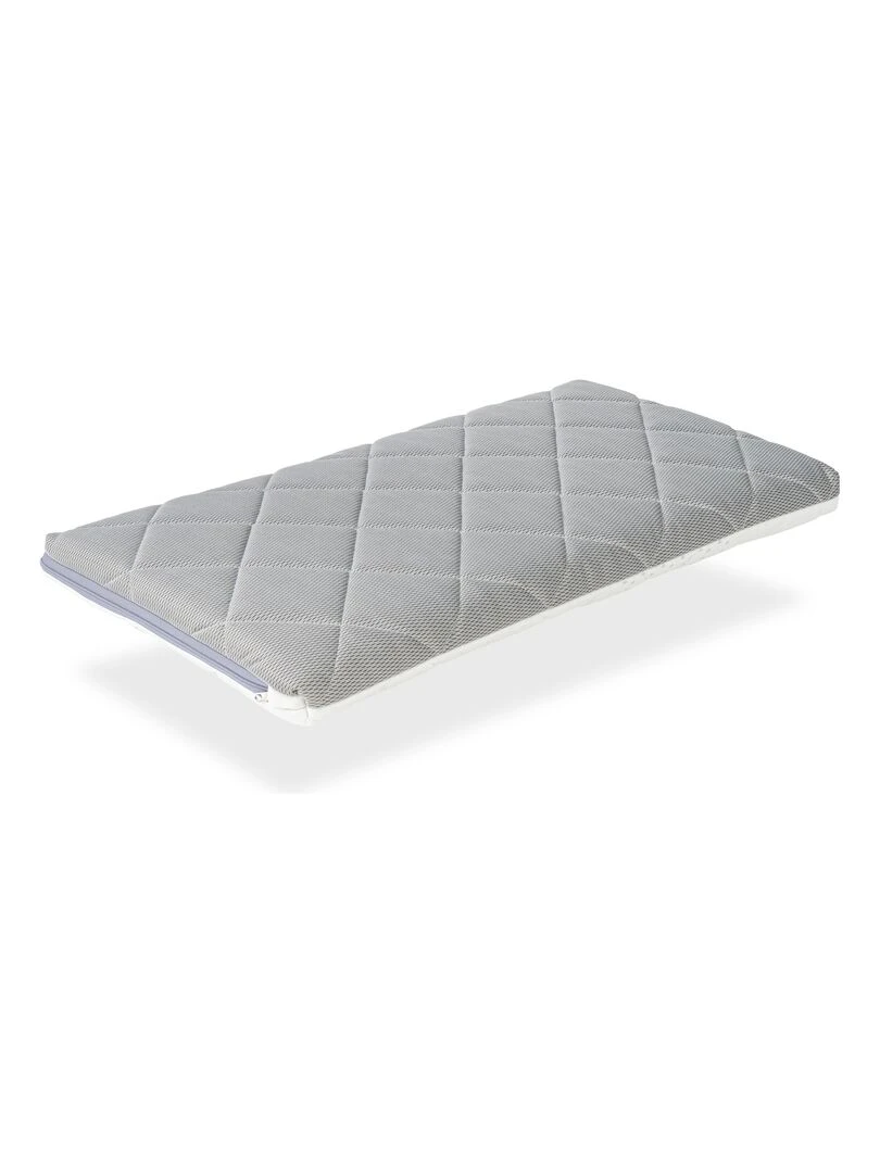 Matelas Bébé Berceau épaisseur 7 CM MINI BABY AIR Déhoussable lavable Blanc Gris