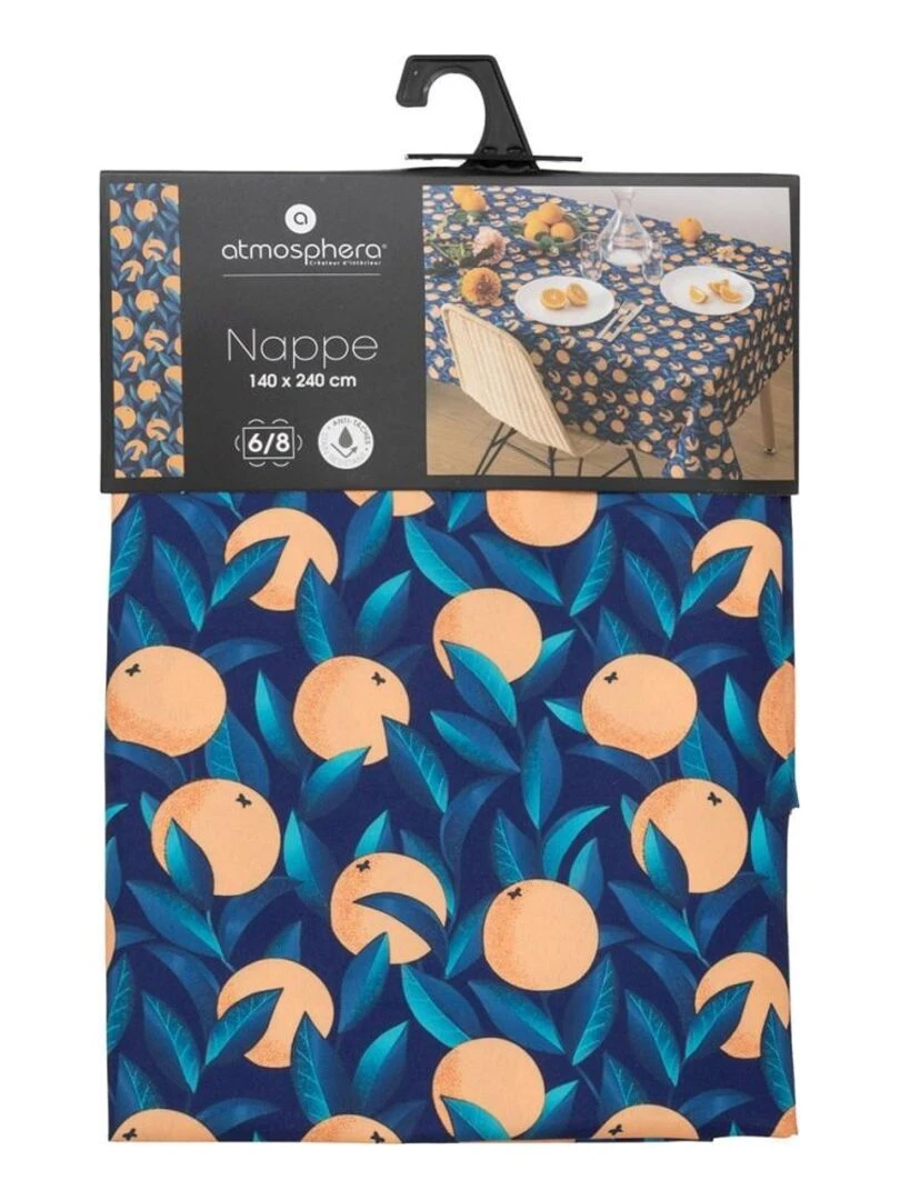 Nappe antitache rectangulaire 140x240 cm Mamisi   Bleu