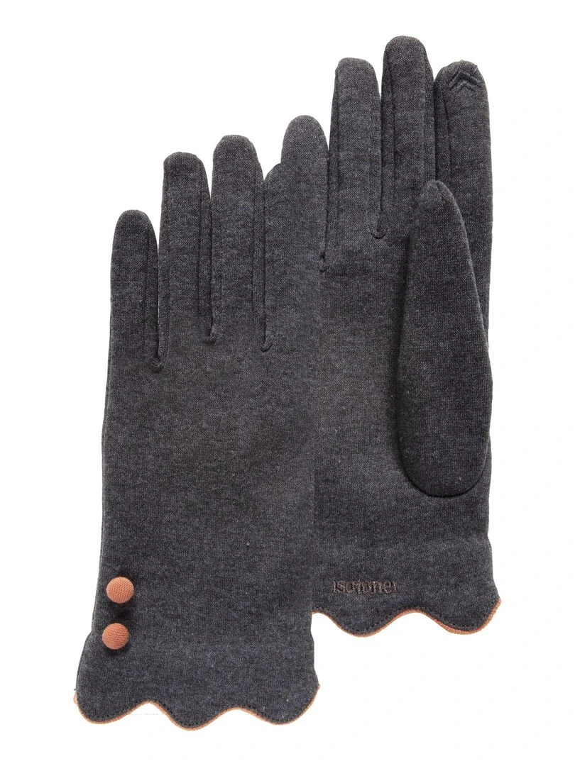 Gants Femme feston gris Gris Gris