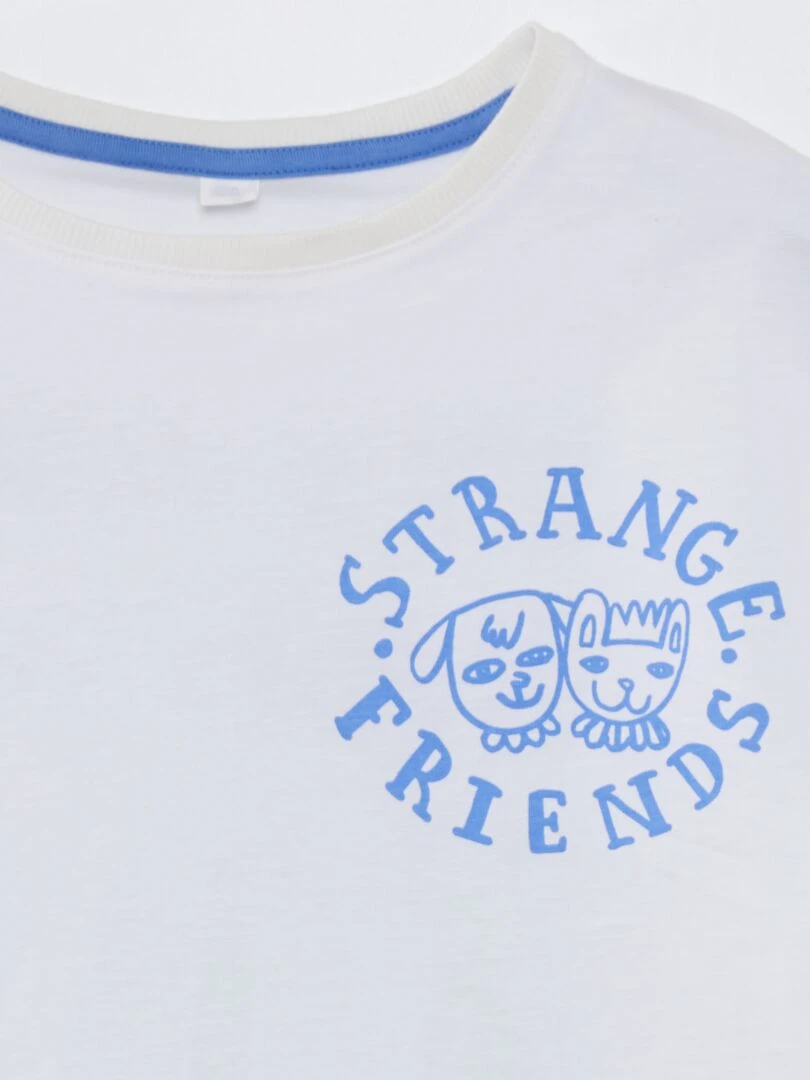 T shirt à col rond X Little Bad Wolf   Blanc