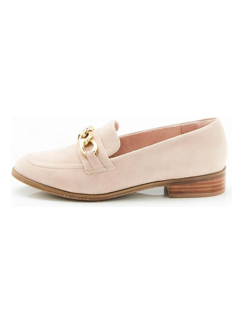 Mocassins aspect nubuck avec boucle Damart Taupe