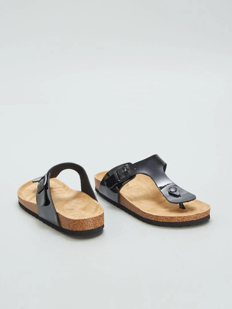 Mules unies entredoigts   Noir