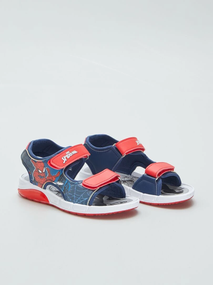 Sandales scratchées 'Spiderman' Bleu/rouge