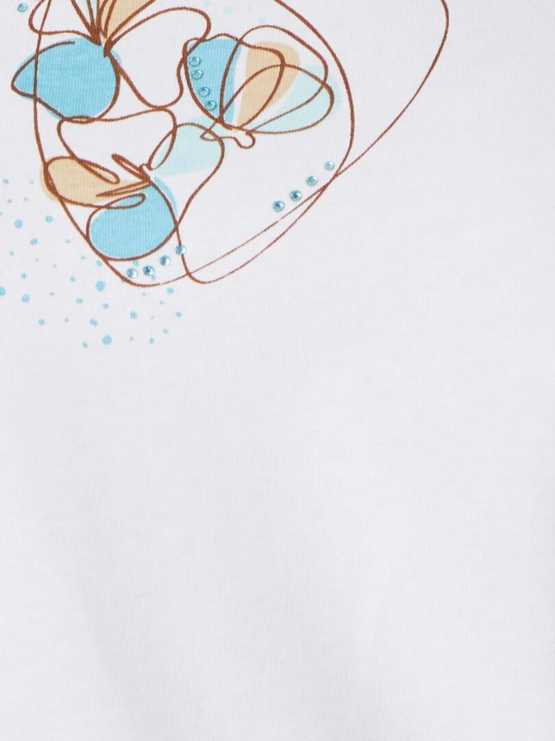 Tee shirt pur coton   Damart   Blanc