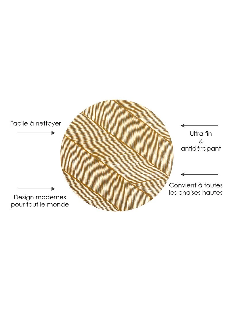 Tapis protège sol rond SAND CASTLE   Beige clair