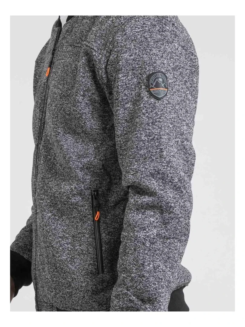 Sweat zippé col montant WALTAREK   Gris
