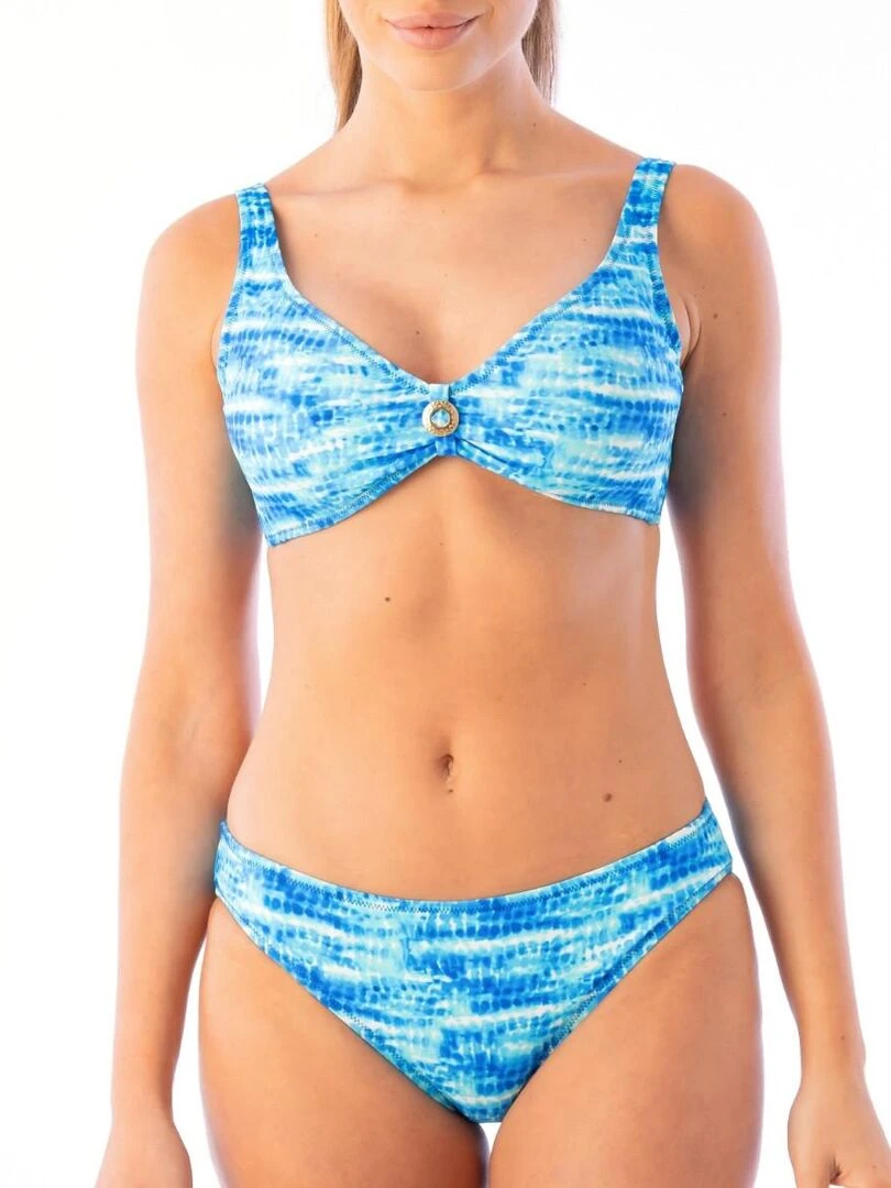 Bas de maillot de bain échancré Luisa Bleu