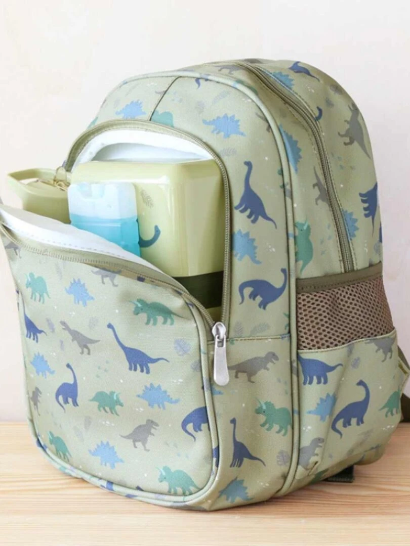 Sac à dos avec poche isotherme Dinosaure   Vert