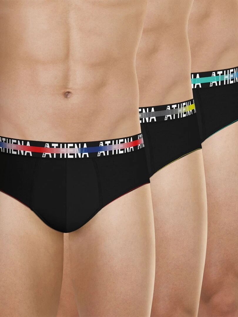 Lot de 3 slips homme Endurance 24h Noir