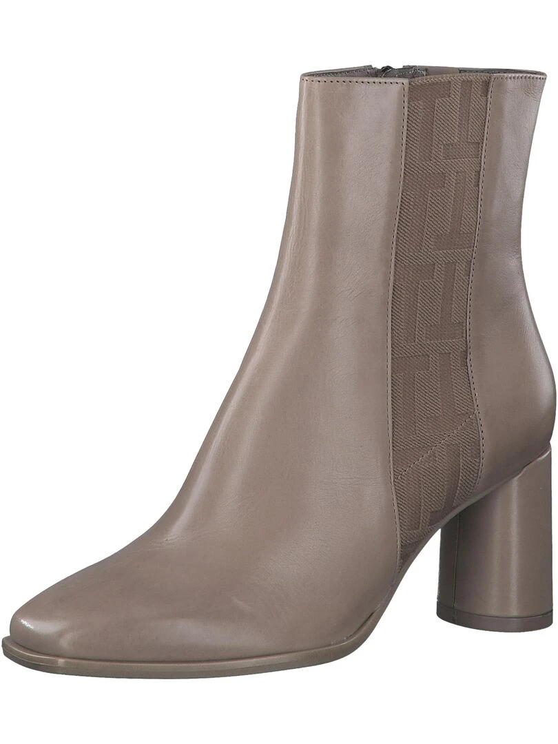 Bottine Cuir à Talons Tamaris   Gris