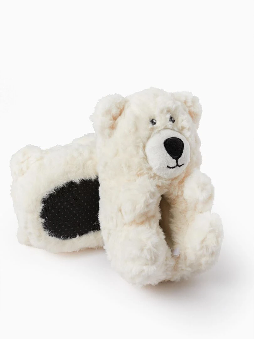 Chaussons pour enfant 'Ourson Polaire' NOËL Blanc