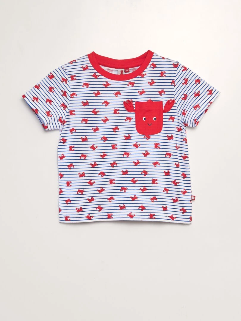 Pyjama d'ensemble crabe   2 pièces   Rouge
