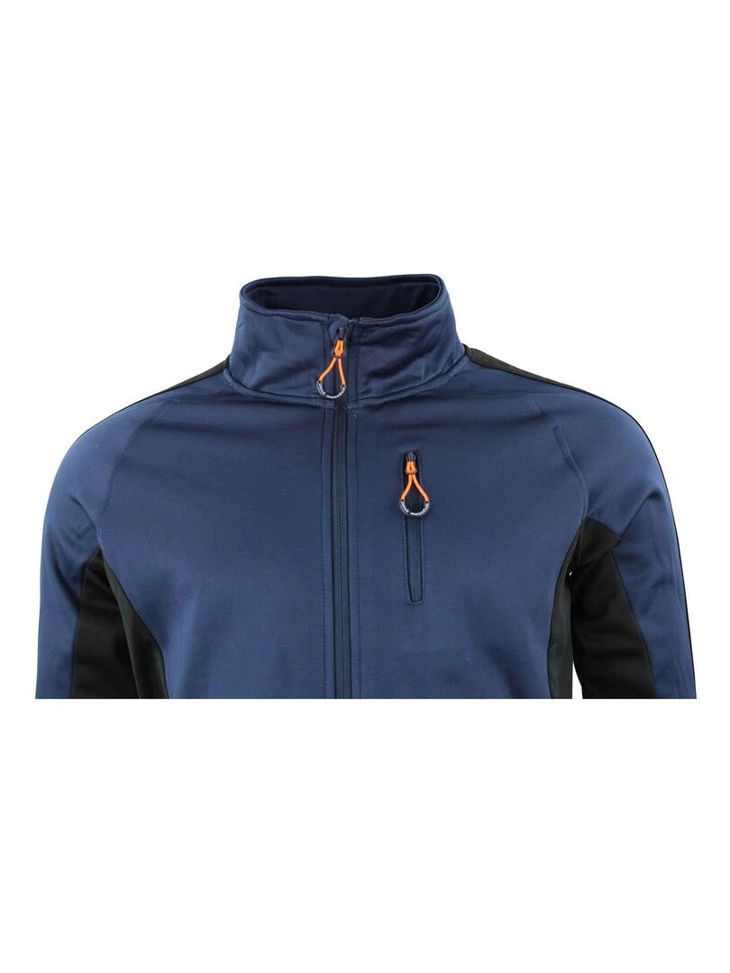 Blouson polarshell homme CEMON   PEAK MOUNTAIN   Bleu marine