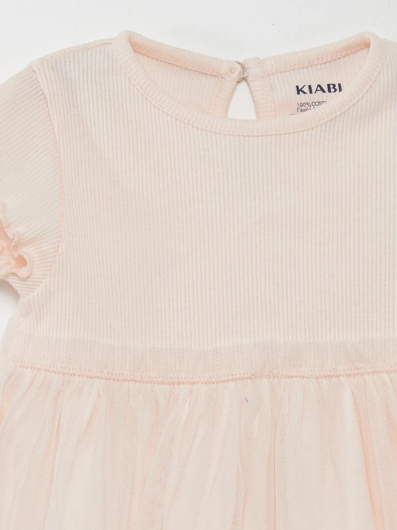 Robe légère en tulle   Rose