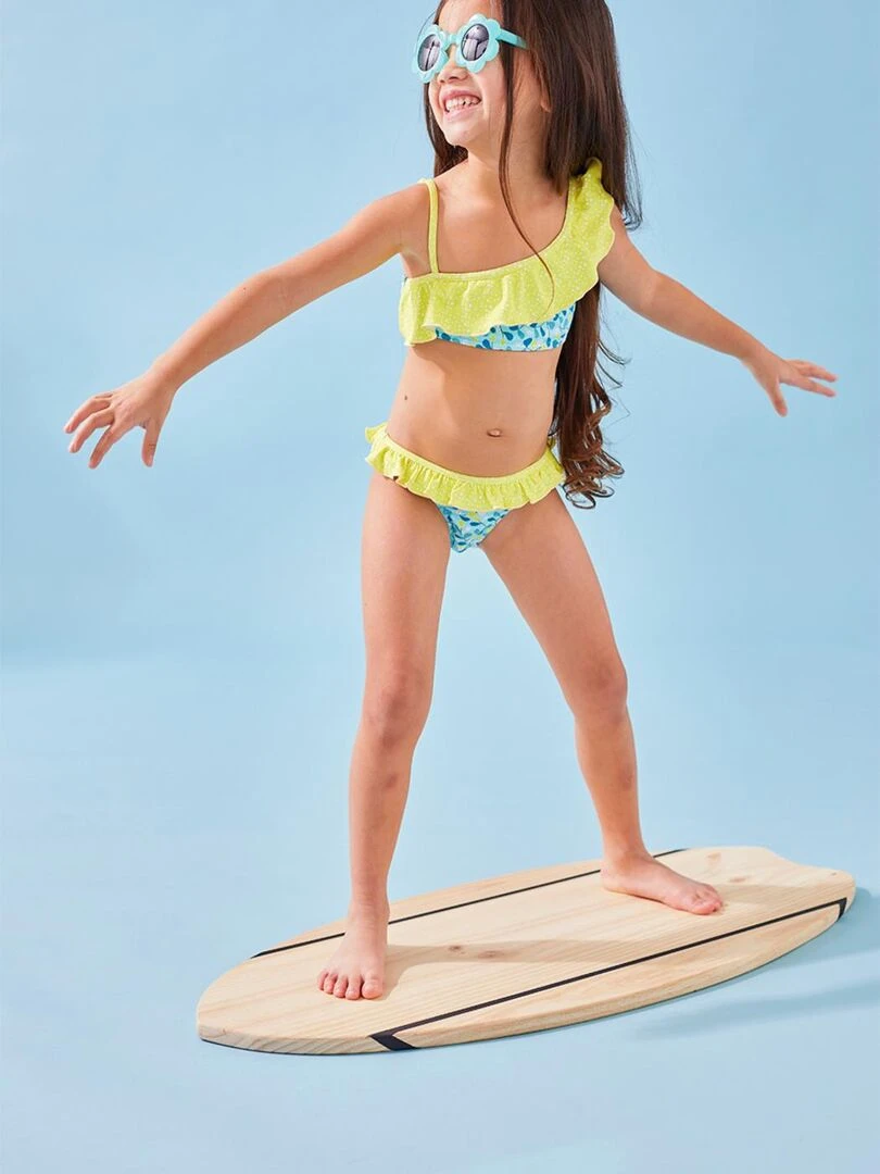 Bikini à imprimés aqua/citron Archimède Bleu