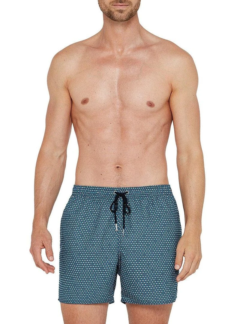 Maillot de bain short imprimé Toulon Bleu