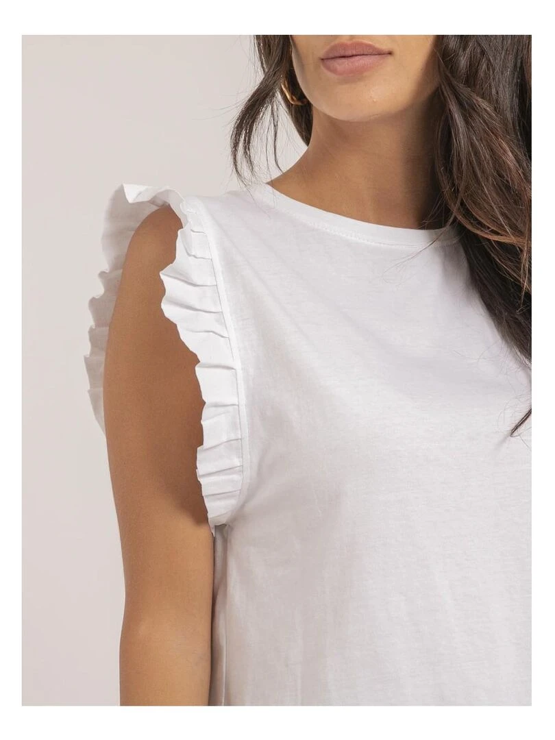 T shirt sans manches FALONNE   Blanc