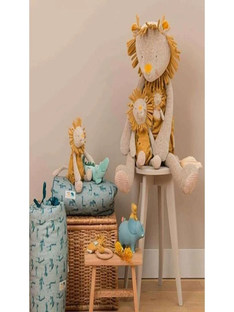 Lion géant Sous mon baobab   Multicolore