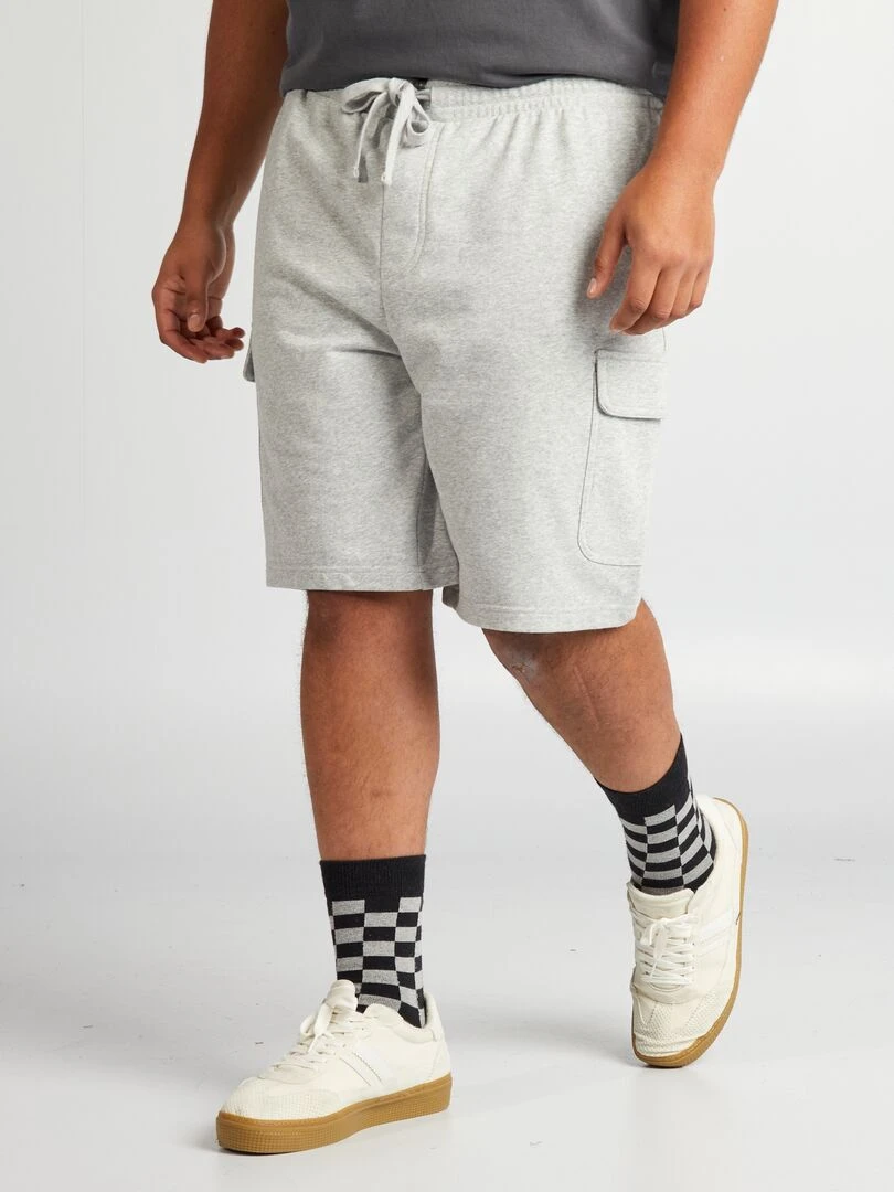 Bermuda avec poches à rabat   Gris