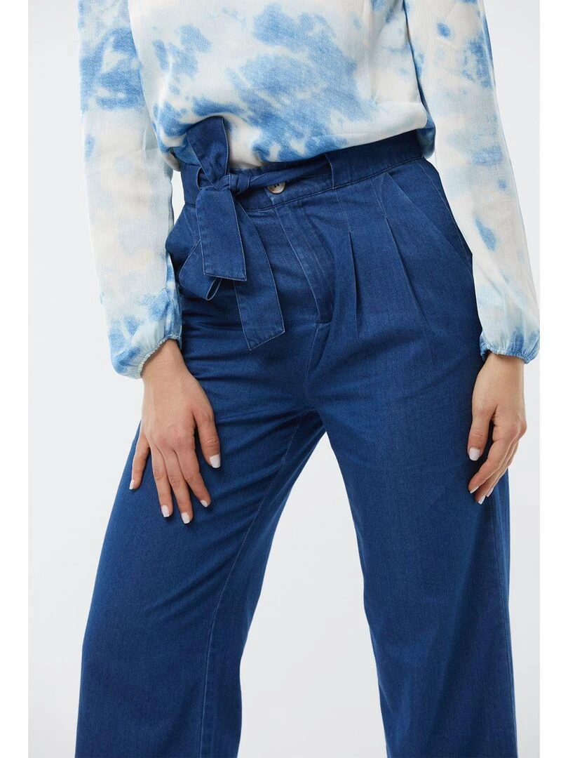 Lee Cooper   Pantalon femme lyocell chino JUMMY   Bleu