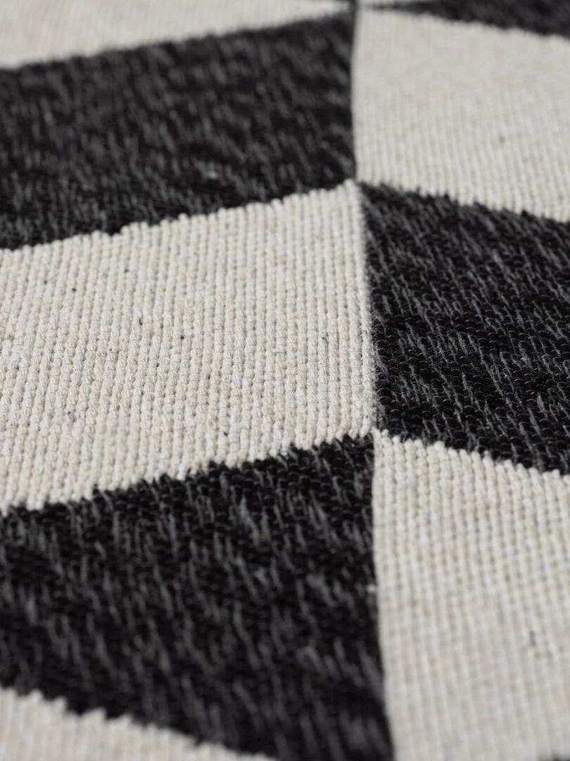 Tapis kilim BI REVERSIBLE en coton OEKO TEX® Ecru