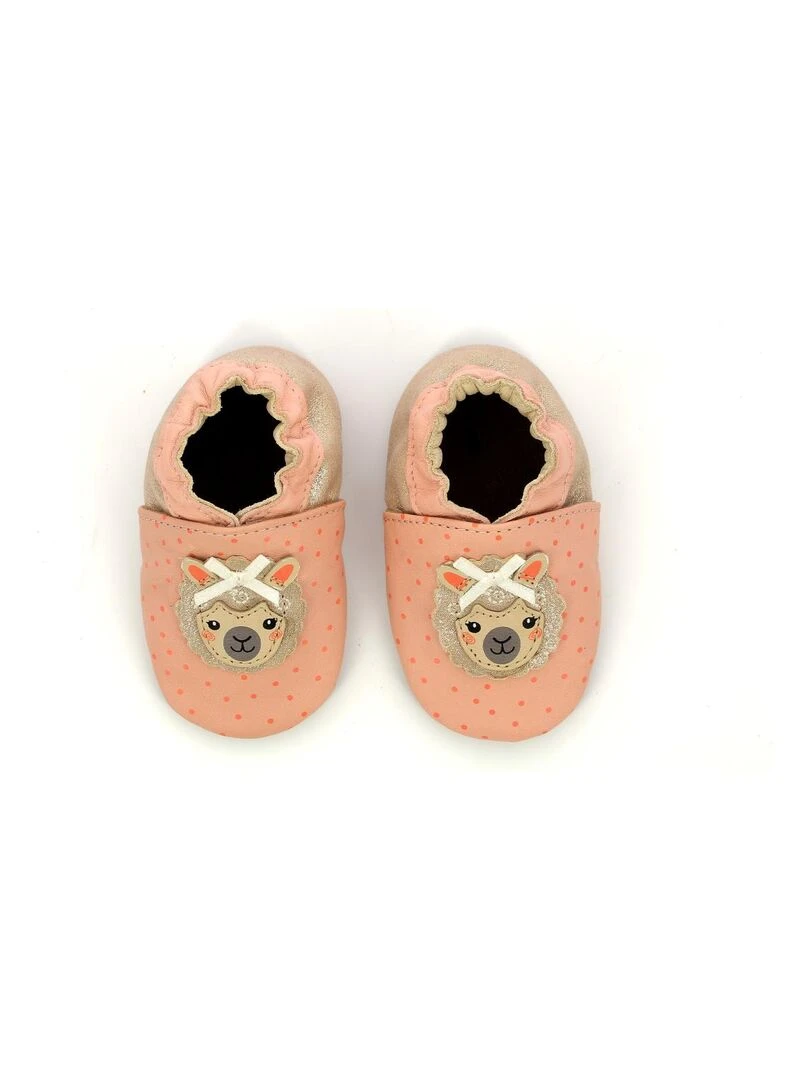 Chaussons Cuir Summer Alpaga Rose