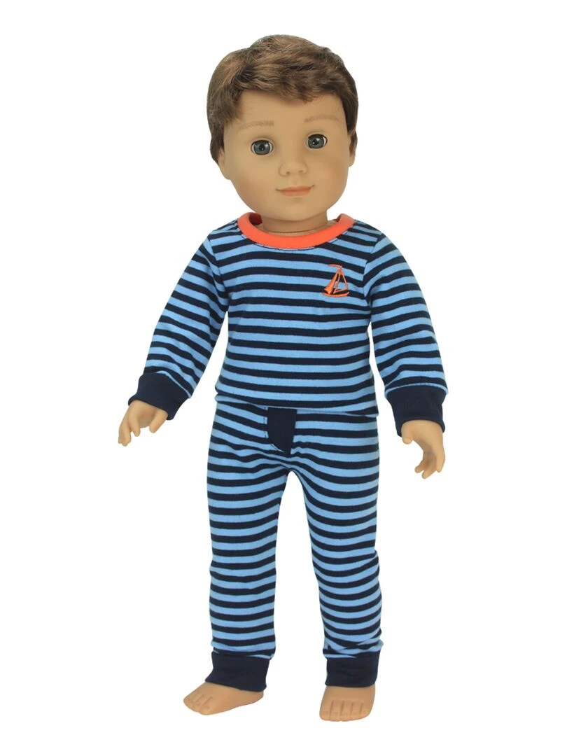 Sophia's 18" Poupee Stripe Pajama Pants et manches longues T bleu clair N/A
