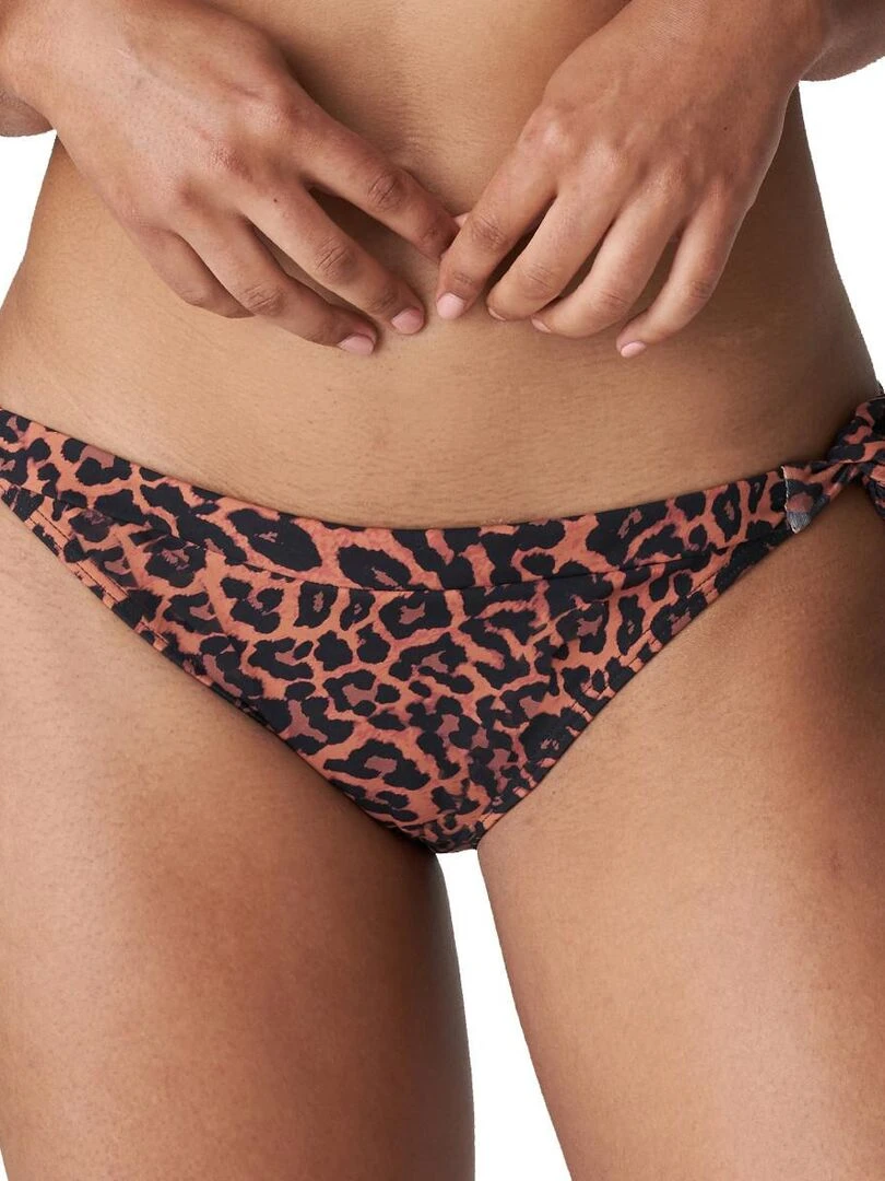 Culotte de bain imprimé léopard Holiday Marron