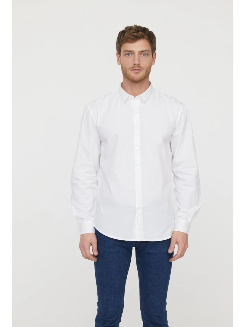 Lee Cooper Chemise manches longues coton regular DRIMO Blanc