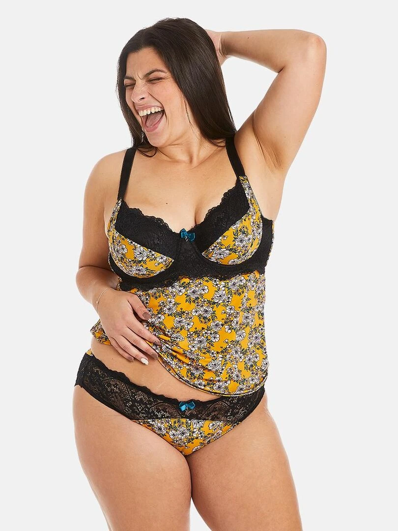 Top à armatures EVITA Pomm'Poire Jaune