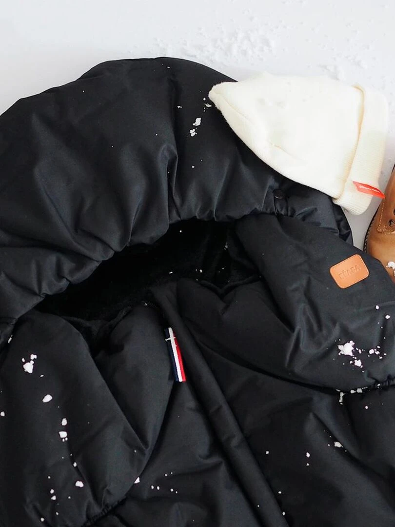 Chancelière poussette noir polaire blanche (6 24 mois) Noir