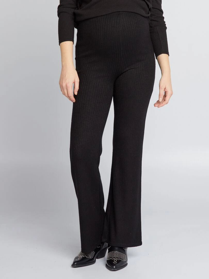 Pantalon grossesse côtelé bootcut/flare noir