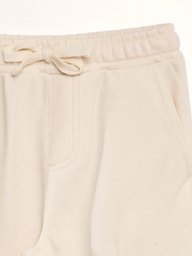 Pantalon droit avec poches à rabat   Blanc