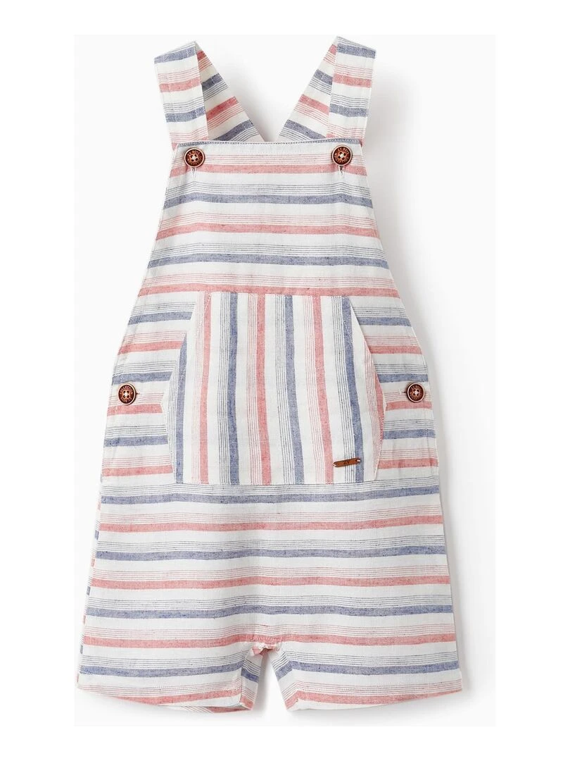 Salopette à Rayures pour Bébé Garçon ATLANTIC COMPANY Rouge