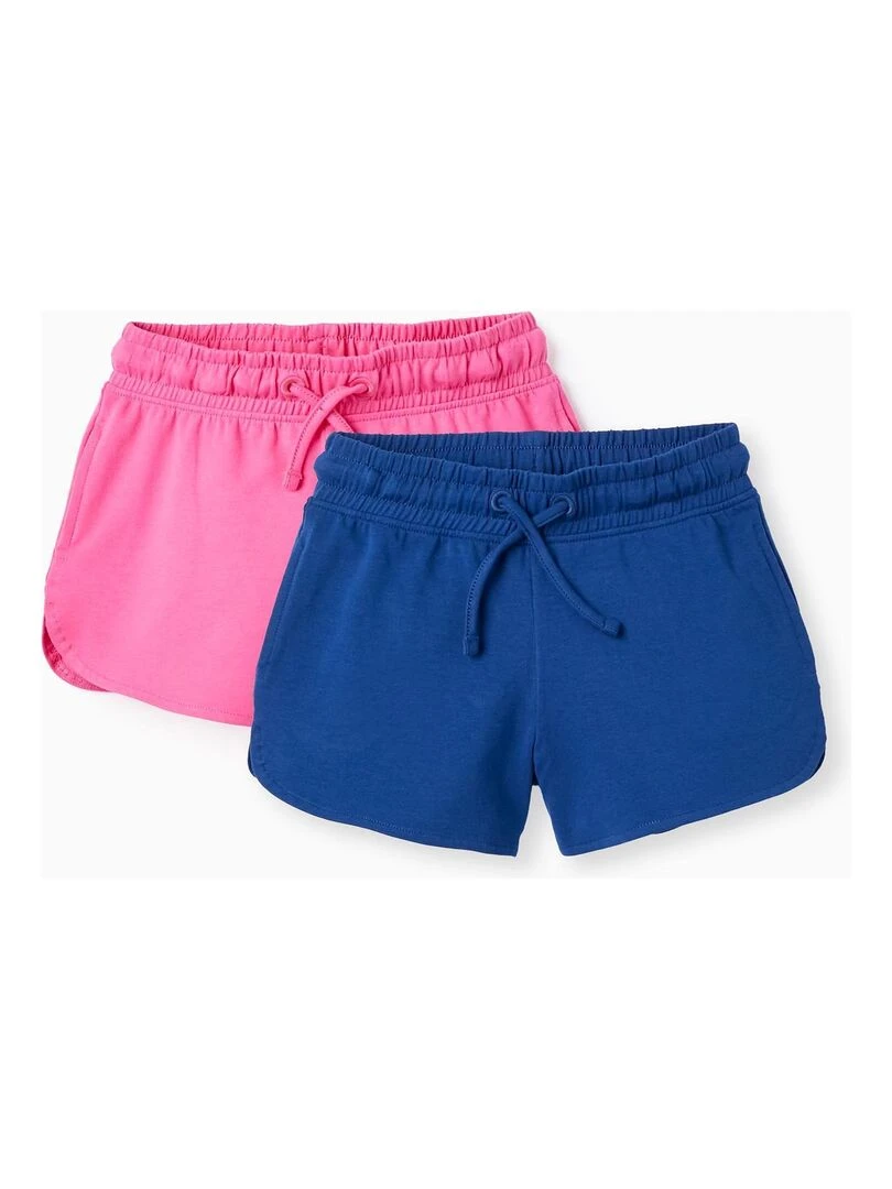 2 Short en Coton pour Fille EXPLORING AUSTRALIA Rose