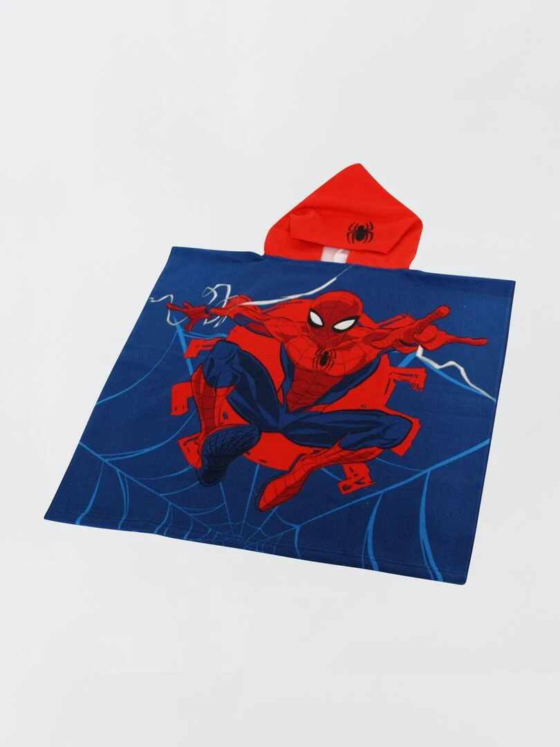Cape de bain imprimée 'Spider man' Bleu