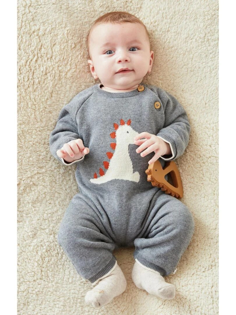 Combinaison Stegi en tricot  anthracite chiné   Noukie's   Gris