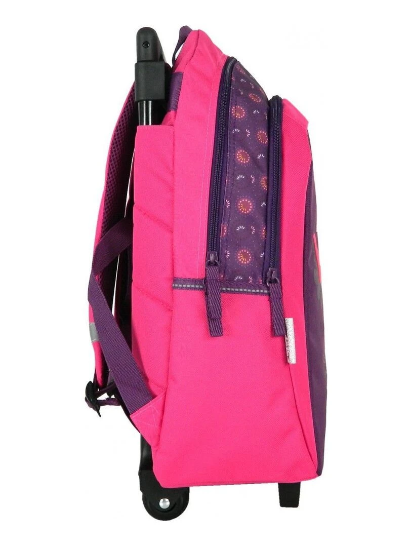 BAGTROTTER Sac à dos à roulettes Lililou Chat Prune   Violet