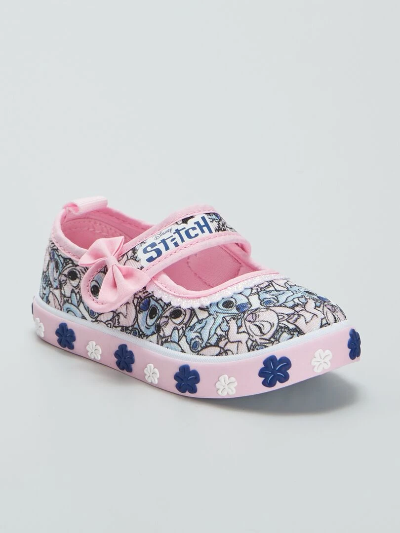 Ballerines en toile ‘Stitch’ Rose