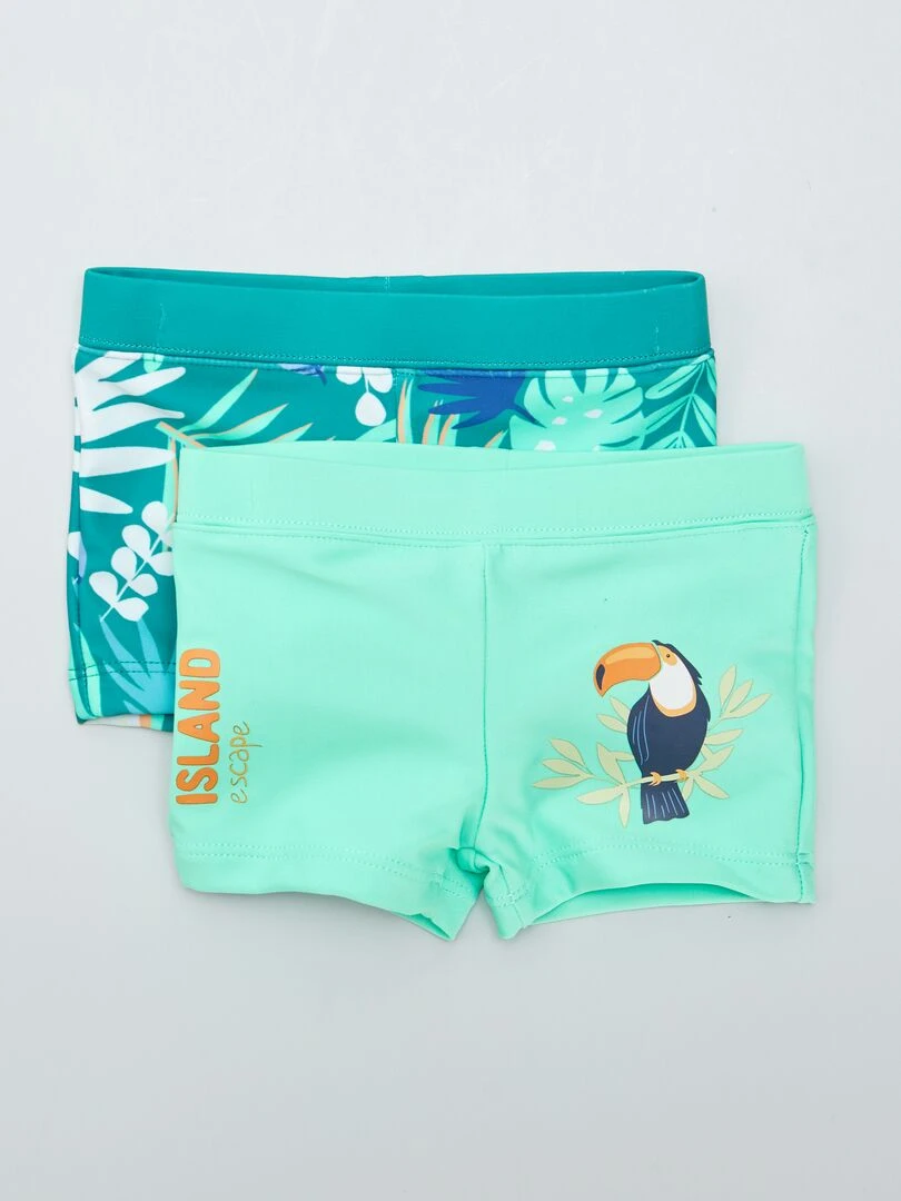 Lot de 2 boxers de bain Vert