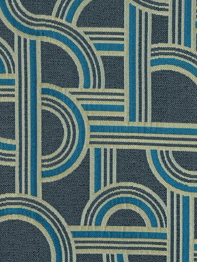 Housse de coussin aux couleurs de l’Orient Express. Bleu