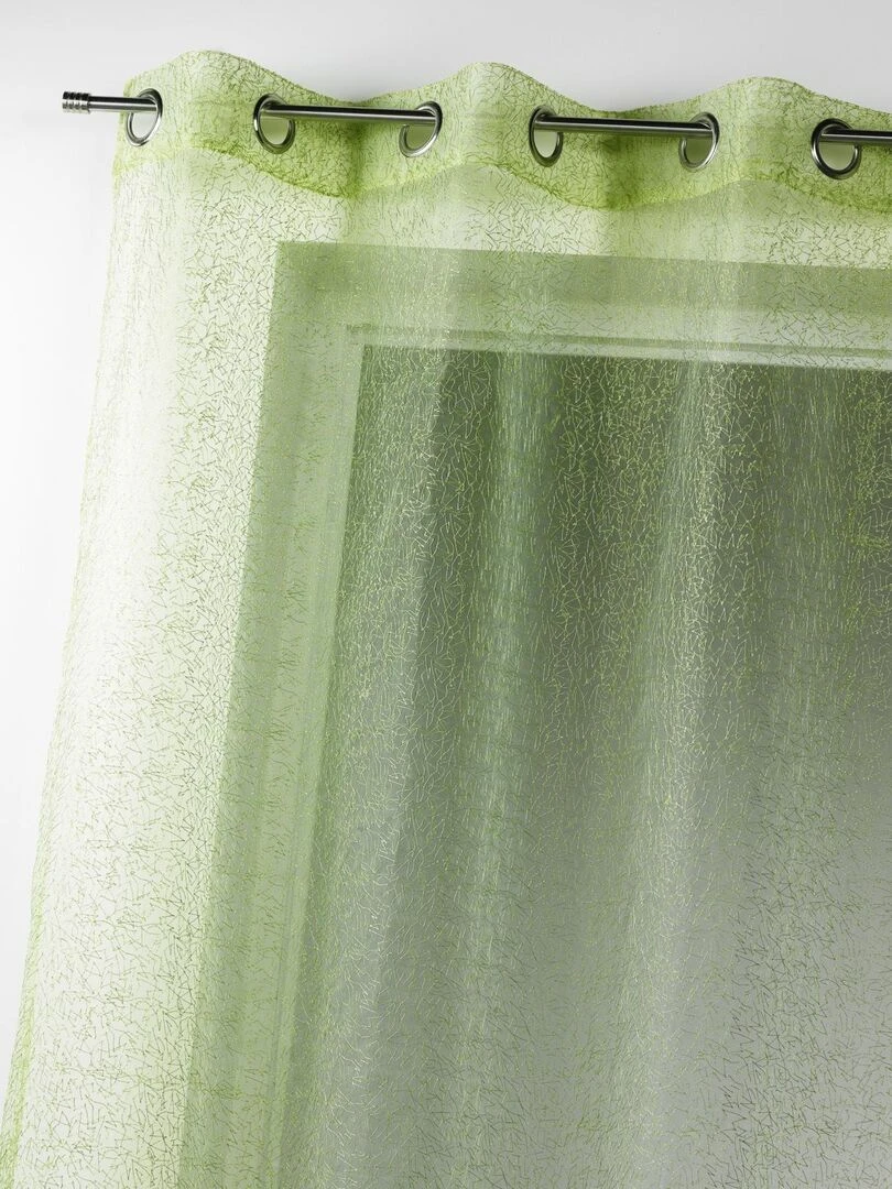 Voilage en Organza avec broderies Vert clair