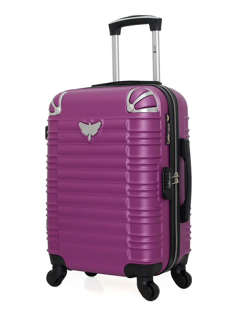 LPB LUGGAGE VALISE CABINE ABS GIULIA 4 ROUES 55 CM Violet prune